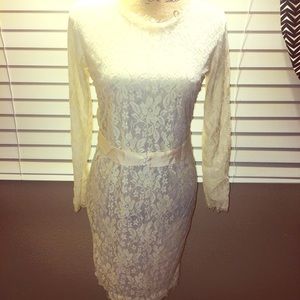 Beige Laced Dress